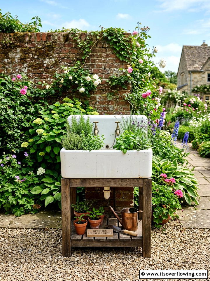 Laundry Basket Garden - 25 backyard ideas with repurposed containers
