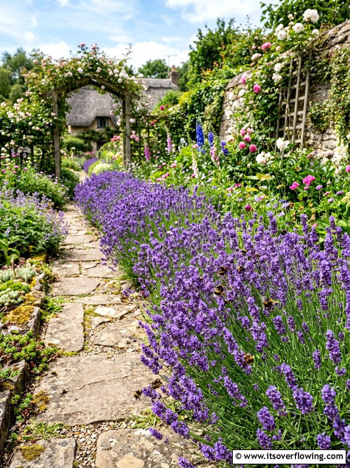 Lavender Border - 25 small garden ideas with cottage style