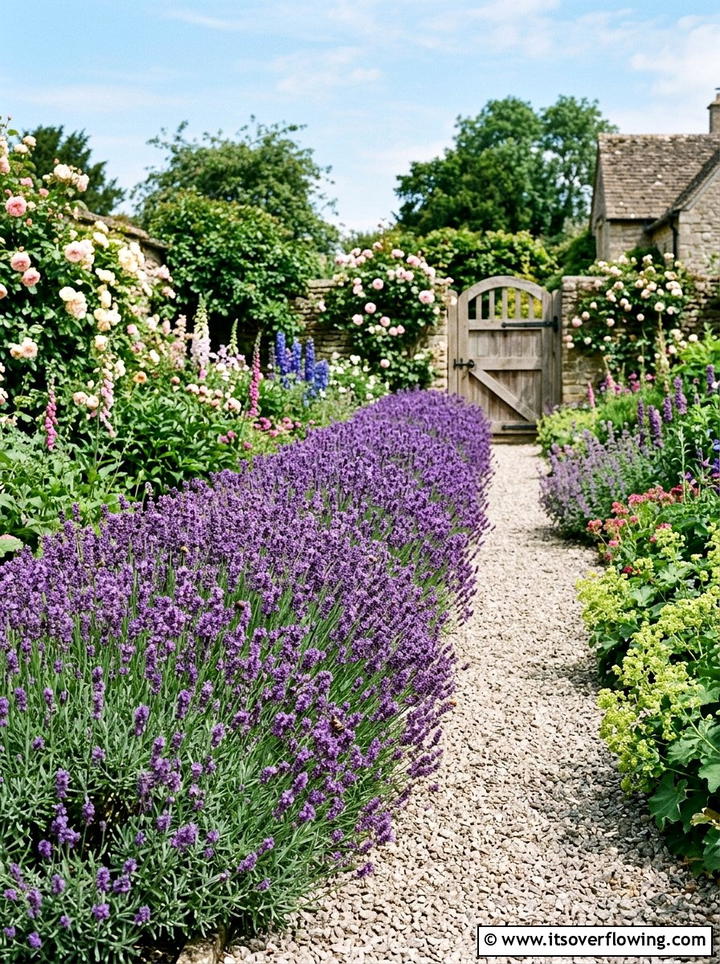 Lavender Border Planting - 25 creative garden ideas with butterfly habitats