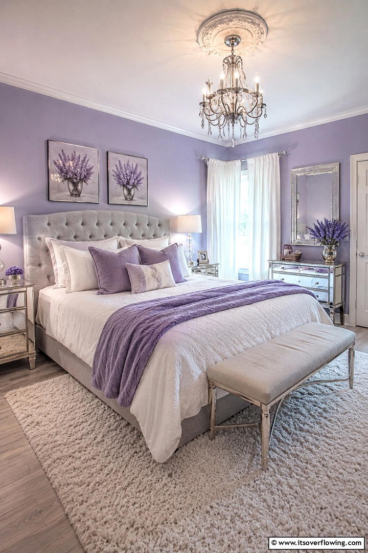 Lavender Dream Retreat - 30 Purple Bedroom Ideas for a Dreamy and Relaxing Retreat