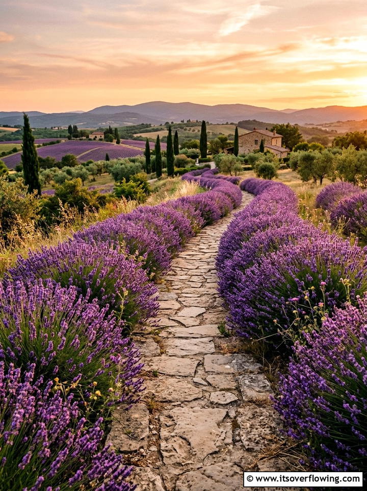 Lavender Path Border - 25 garden design ideas for entryways