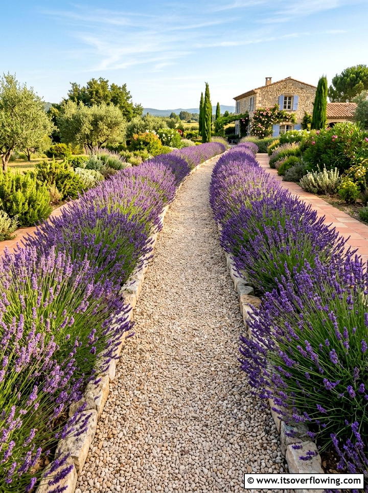 Lavender border garden - 25 creative garden ideas with pollinator beds