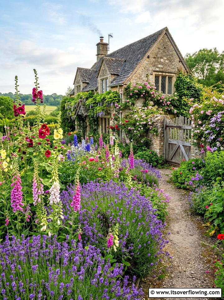 Lavender cottage garden - 25 garden ideas with lavender