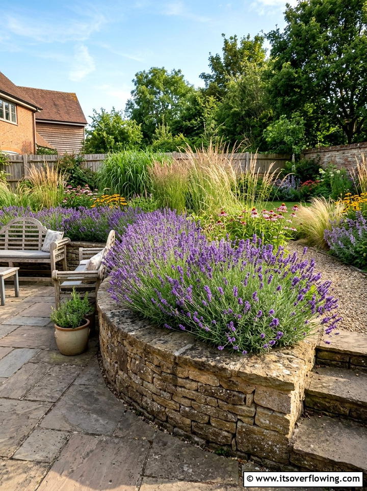 Lavender raised bed - 25 garden ideas with lavender