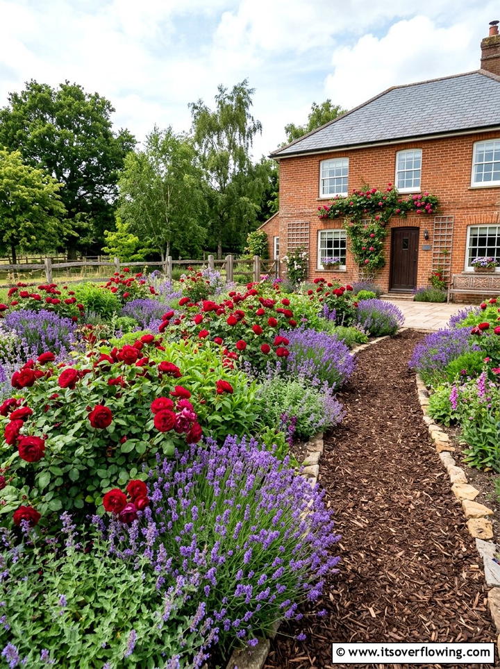Lavender rose companion - 25 garden ideas with lavender