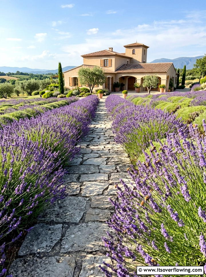 Lavender walkway - 25 garden design ideas with seasonal flowers