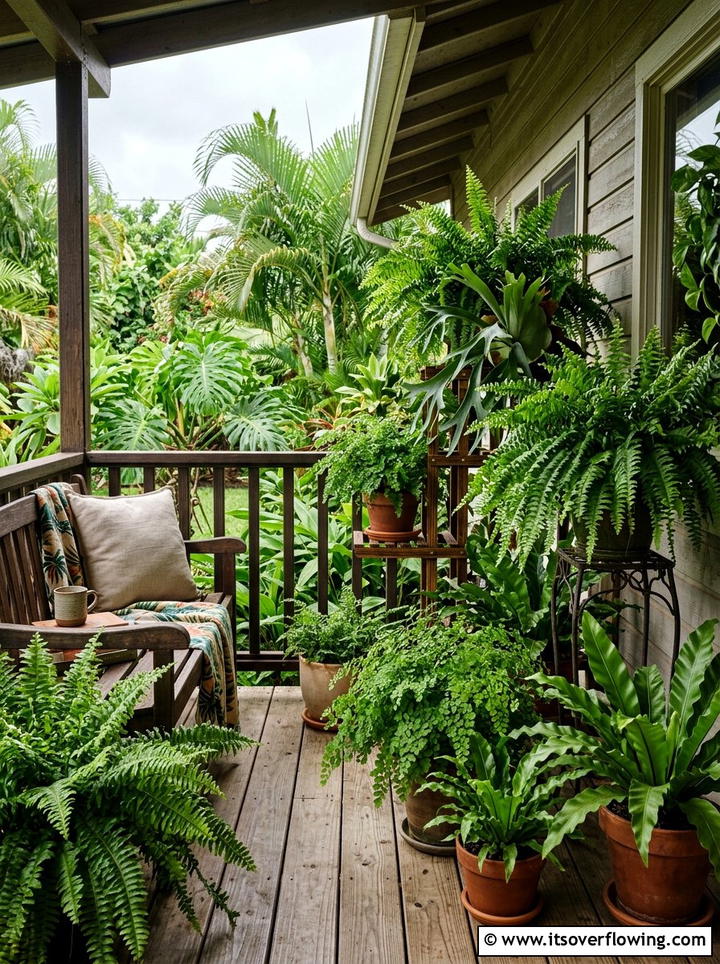 Layered Ferns On Porch - 25 front porch ideas with ferns