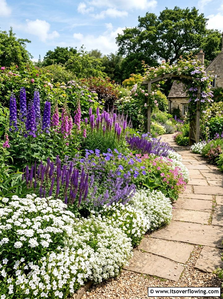 Layered Flower Borders - 25 garden ideas for narrow yards