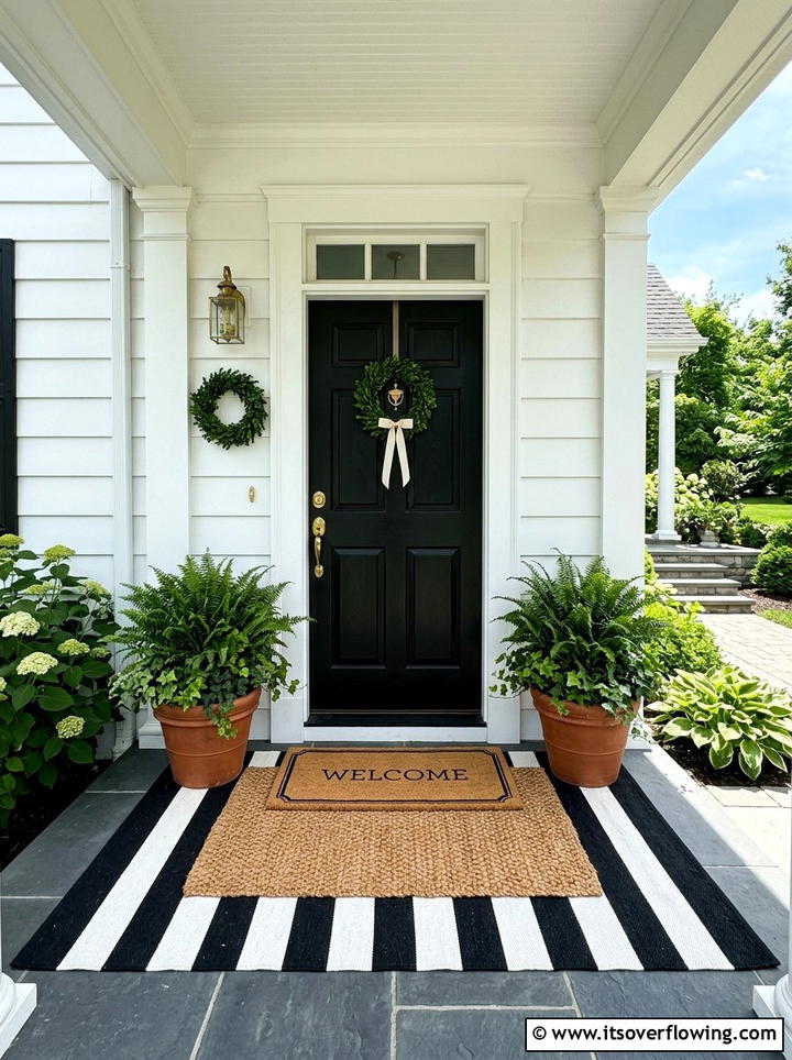 Layered Front Door Rugs - 25 front porch ideas diy
