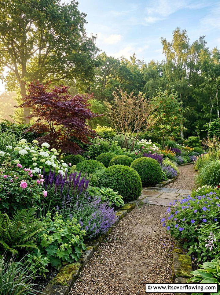 Layered Garden Border - 25 garden ideas for privacy