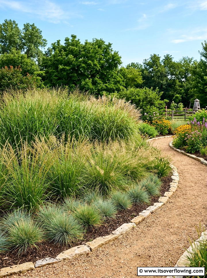 Layered Native Grass Grouping - 25 garden design ideas with native grasses