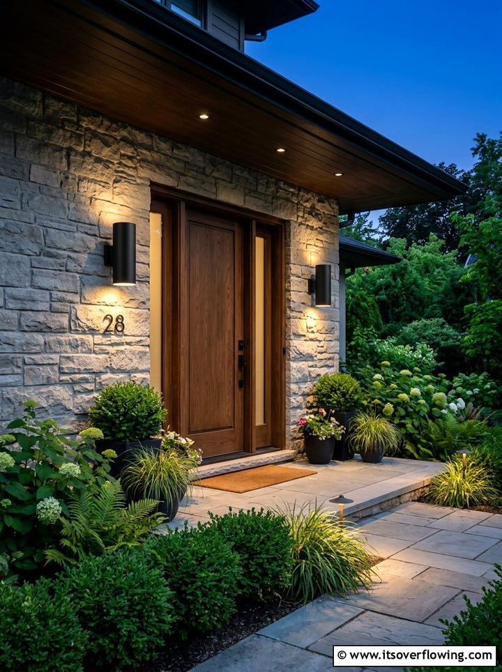 Layered Outdoor Doormats - 25 front porch decor ideas with low maintenance setup
