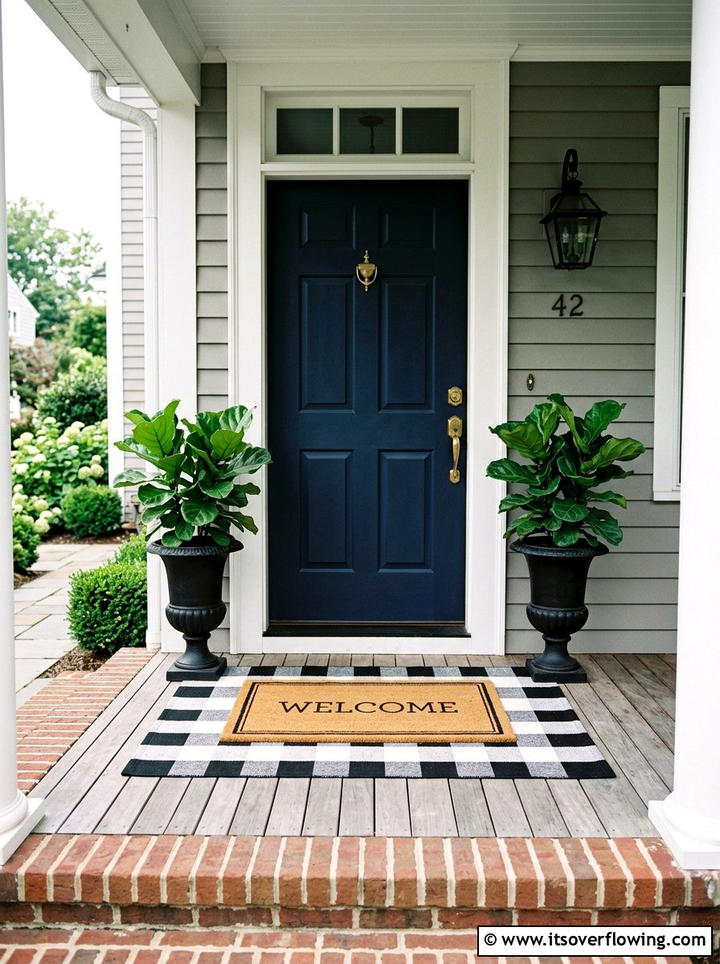 Layered front porch doormats - 25 front porch decor ideas diy