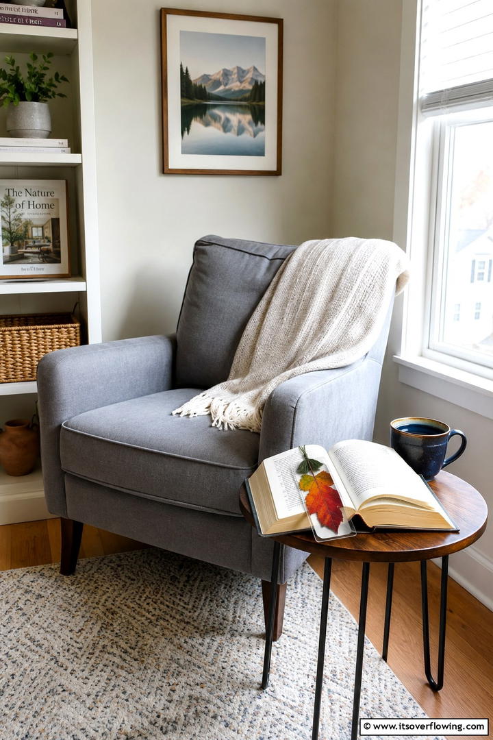 Leaf Backed Bookmarks - 50 Fall Leaves Decor Ideas to Brighten Autumn Rooms