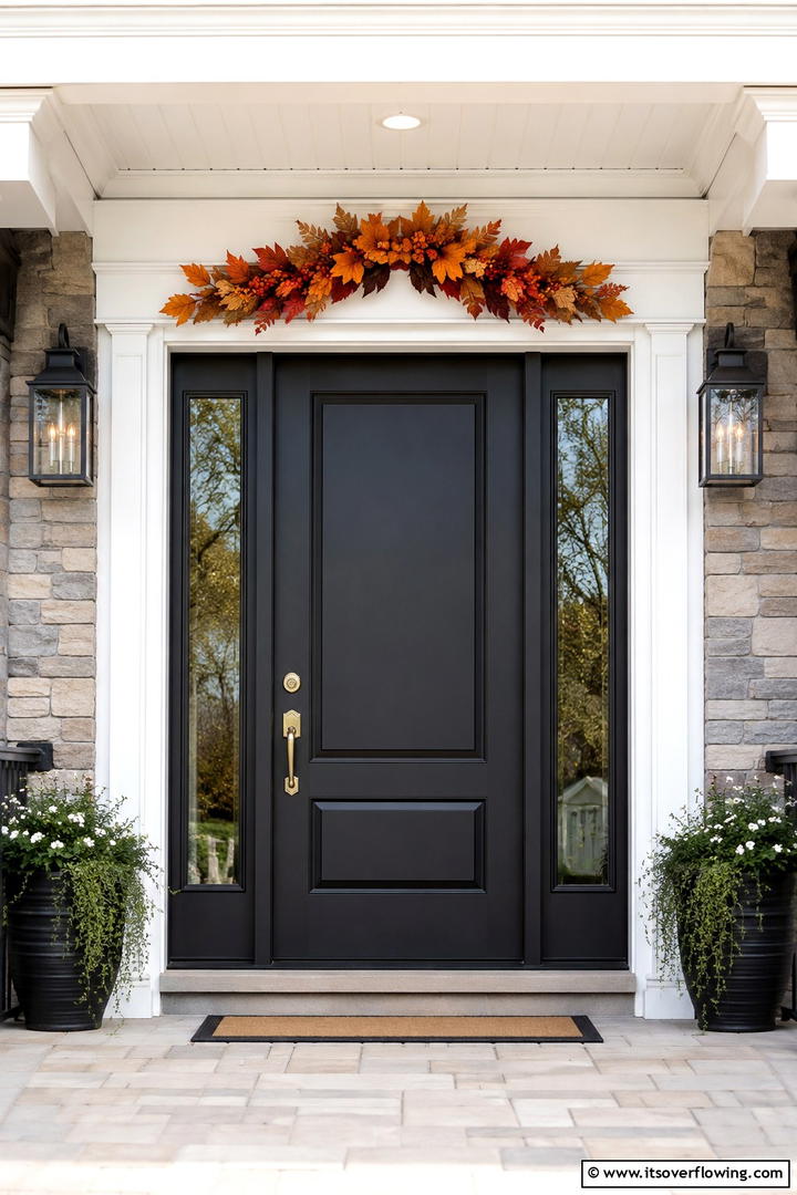Leaf Crown Door Wreath Alternative - 50 Fall Leaves Decor Ideas to Brighten Autumn Rooms