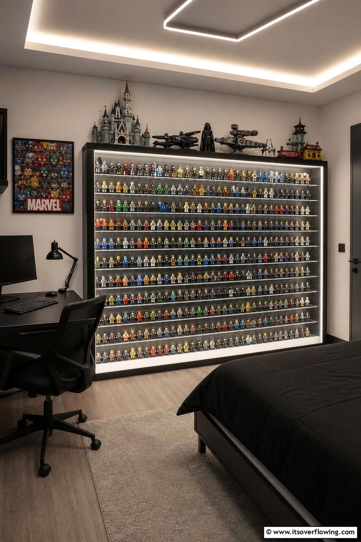 Lego Mini Figure Displays - 25 Creative Lego Bedroom Ideas for Kids and Adults