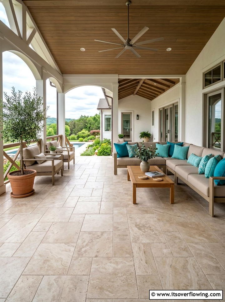 Light Color Stone Flooring - 25 front porch ideas for hot climates