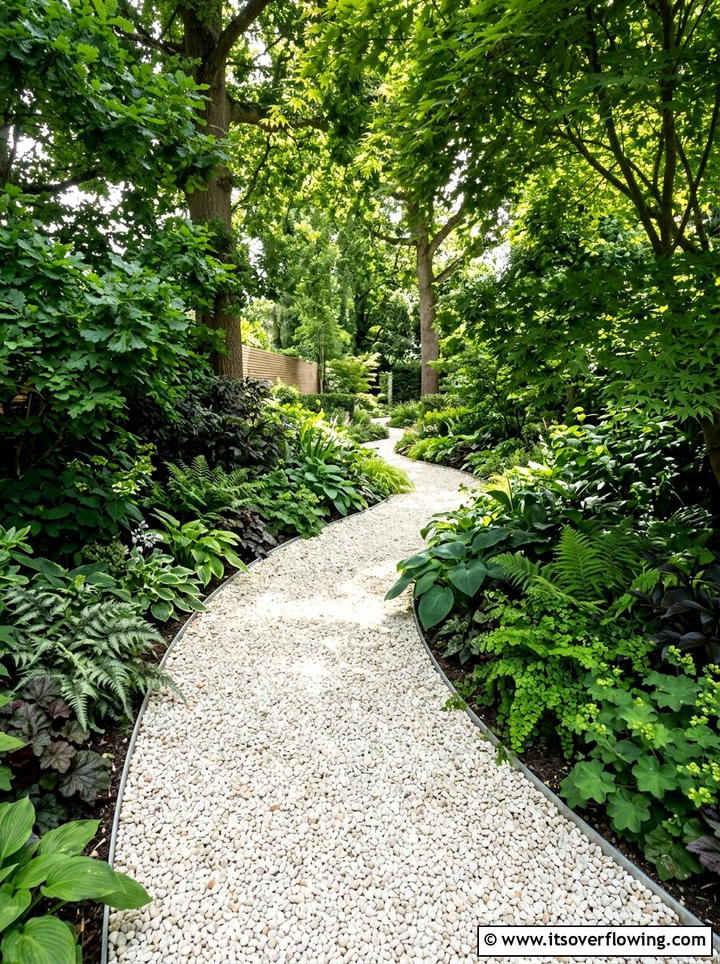Light Gravel Path - 25 small garden ideas for low sunlight