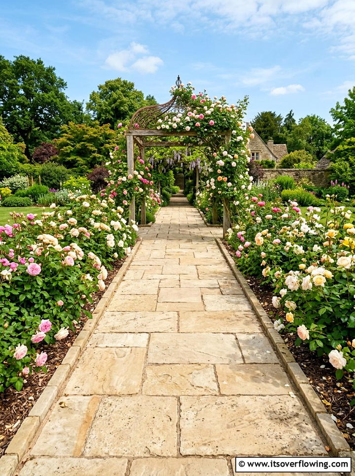 Limestone walkway - 25 backyard ideas with rocks