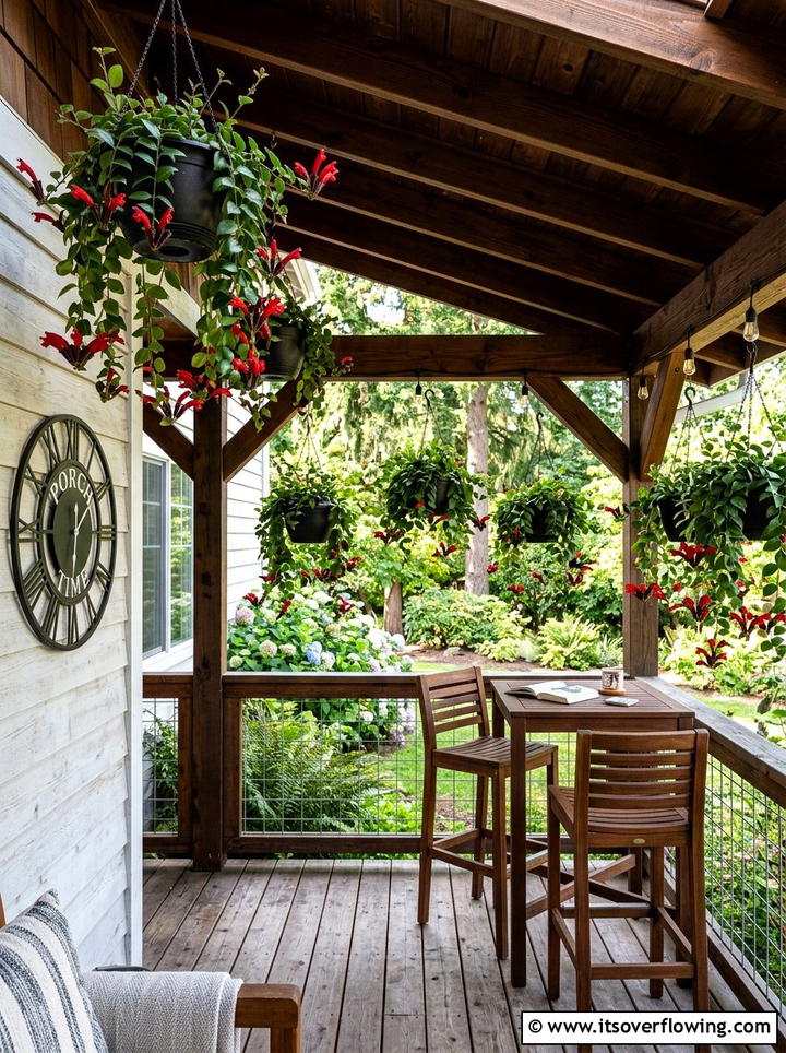 Lipstick plant hanging pot - 25 front porch ideas with cat safe plants