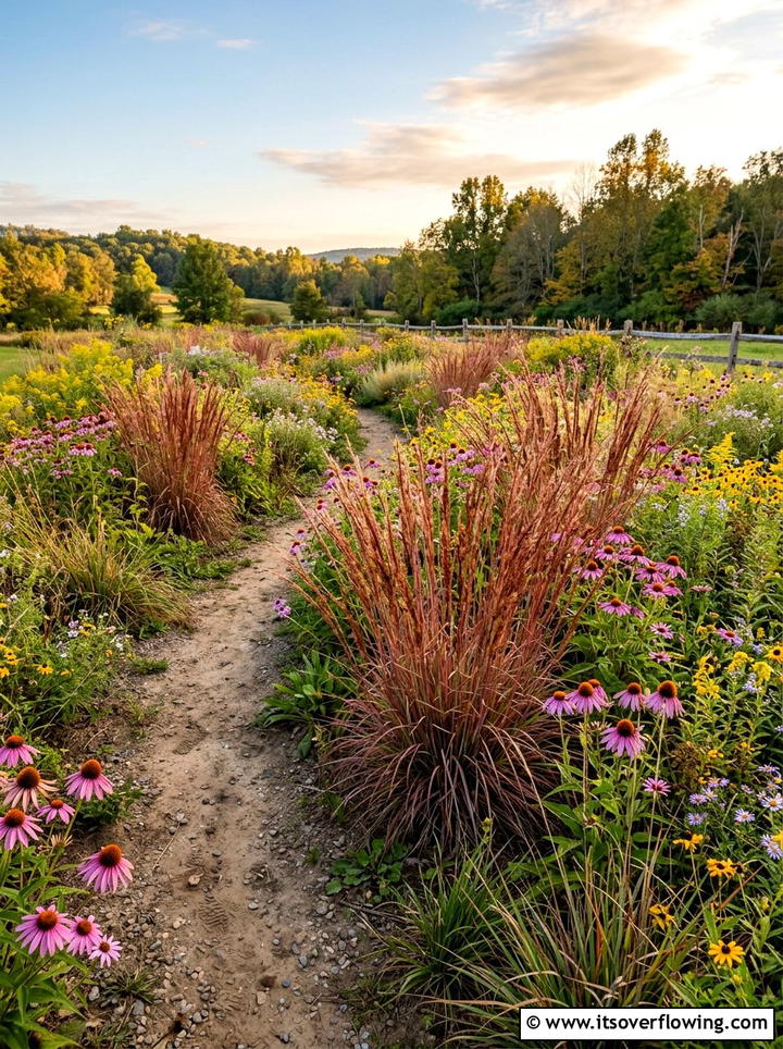 Little bluestem meadow garden - 25 backyard ideas with ornamental grasses
