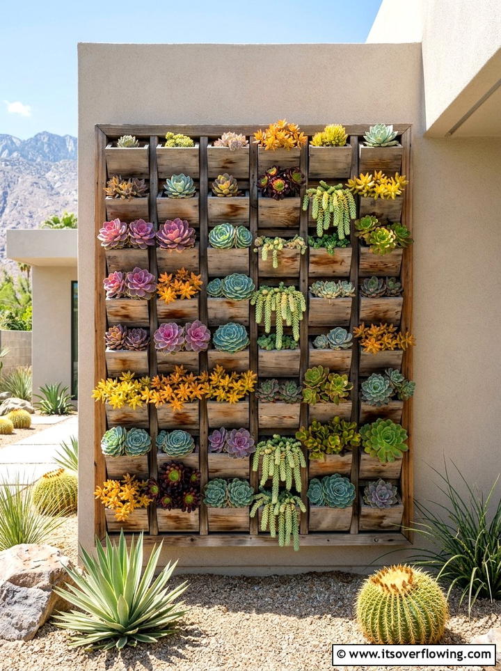 Living Wall Trellis For Succulents - 25 small garden ideas with trellis