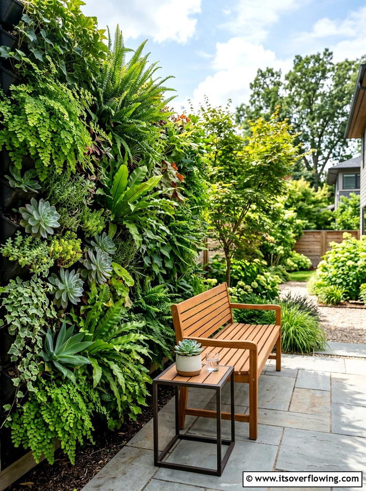 Living green wall - 25 backyard ideas with privacy screens