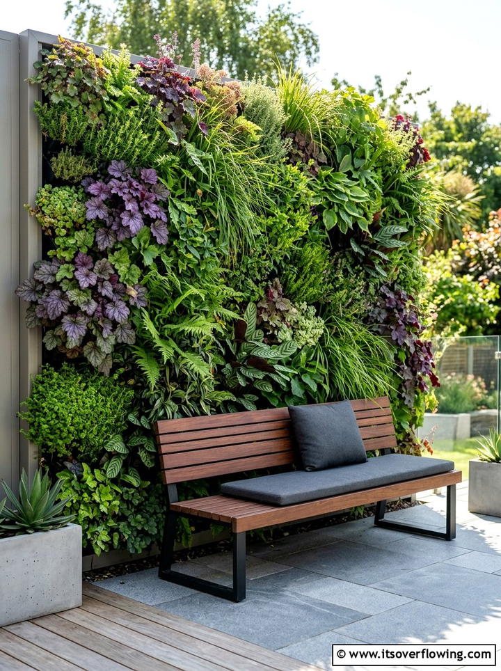 Living wall privacy barrier - 25 small garden ideas with privacy screens