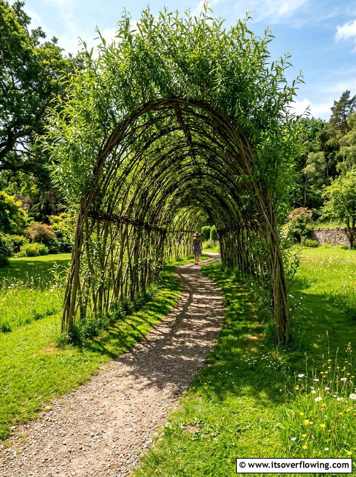 Living willow tunnel - 25 creative garden ideas with kids garden zone