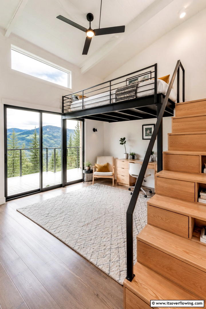 Loft Bed with Balcony Access - 30 Space-Saving Loft Bed Ideas for Modern Bedrooms