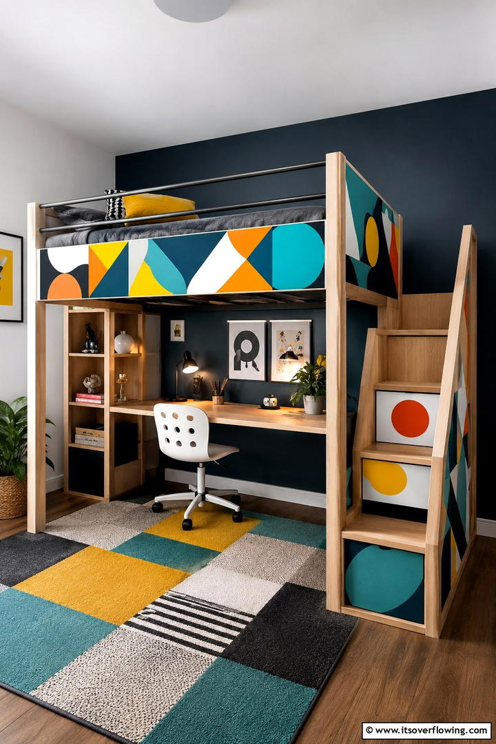 Loft Bed with Customizable Decor - 30 Space-Saving Loft Bed Ideas for Modern Bedrooms