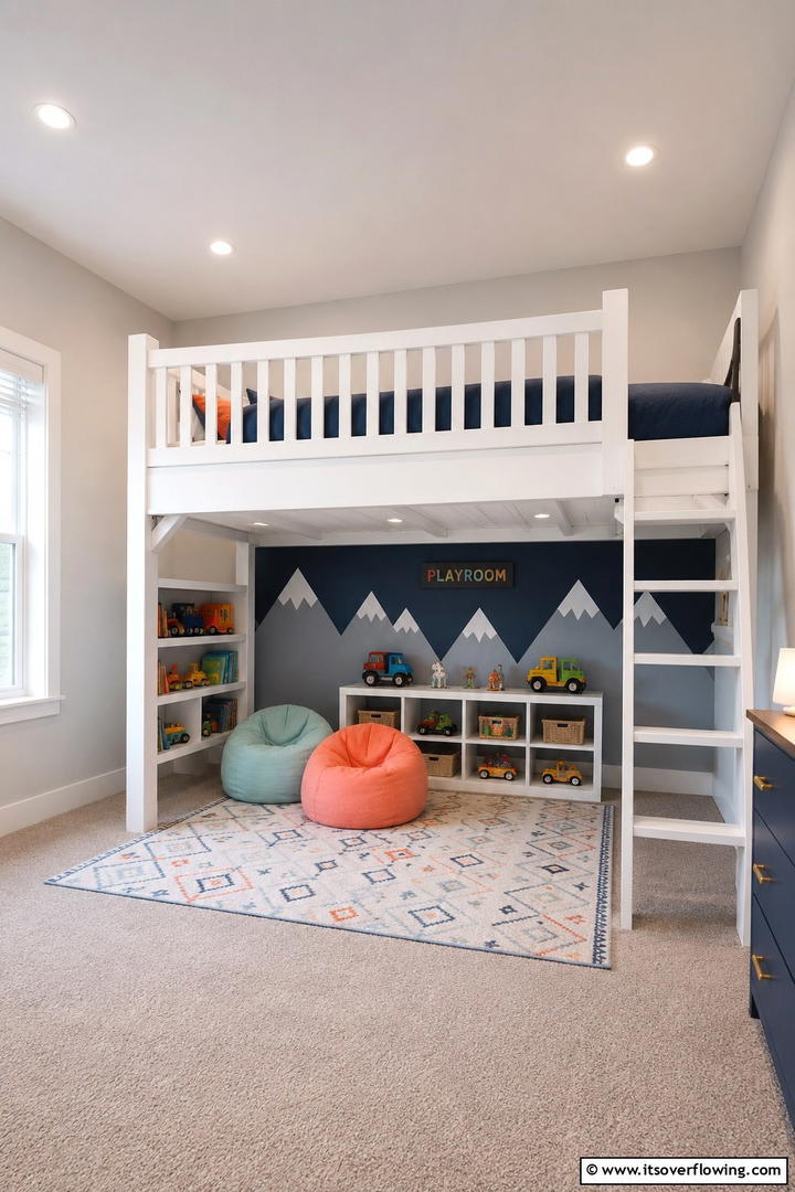 Loft Bed with Play Area Below - 30 Space-Saving Loft Bed Ideas for Modern Bedrooms