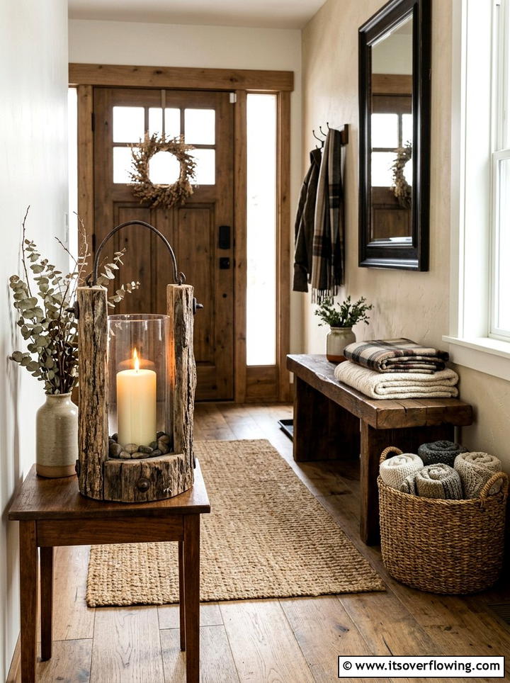 Log Lantern - 25 reusing old things ideas for lantern decor