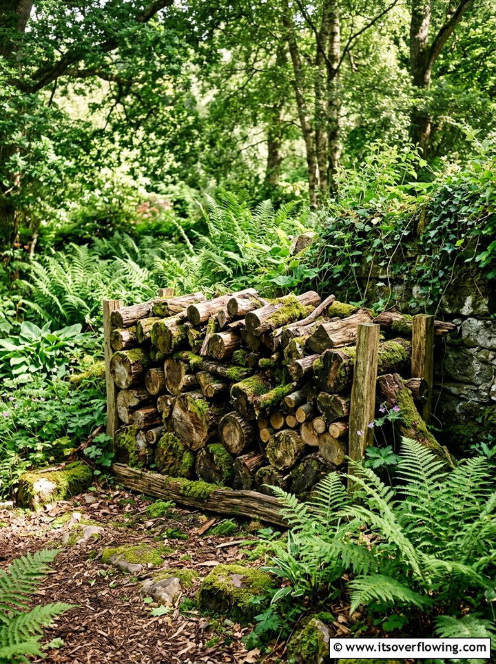 Log Pile - 25 garden ideas for wildlife