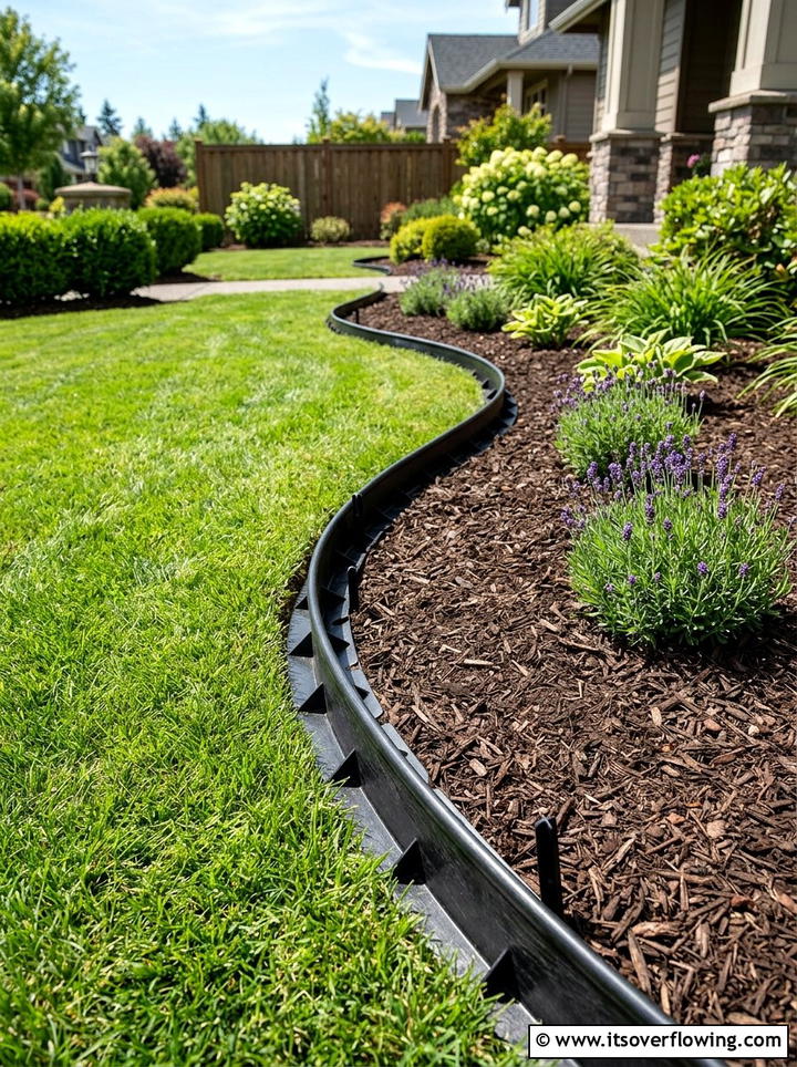Log Slice Pathway Border - 25 cheap garden ideas with edging