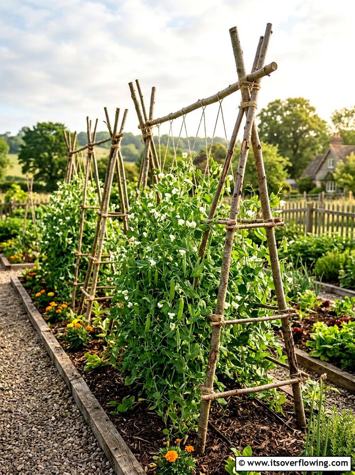 Log trellises - 25 recycled garden ideas with logs