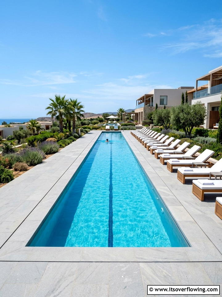 Long Narrow Lap Pool - 25 garden design ideas with straight lines