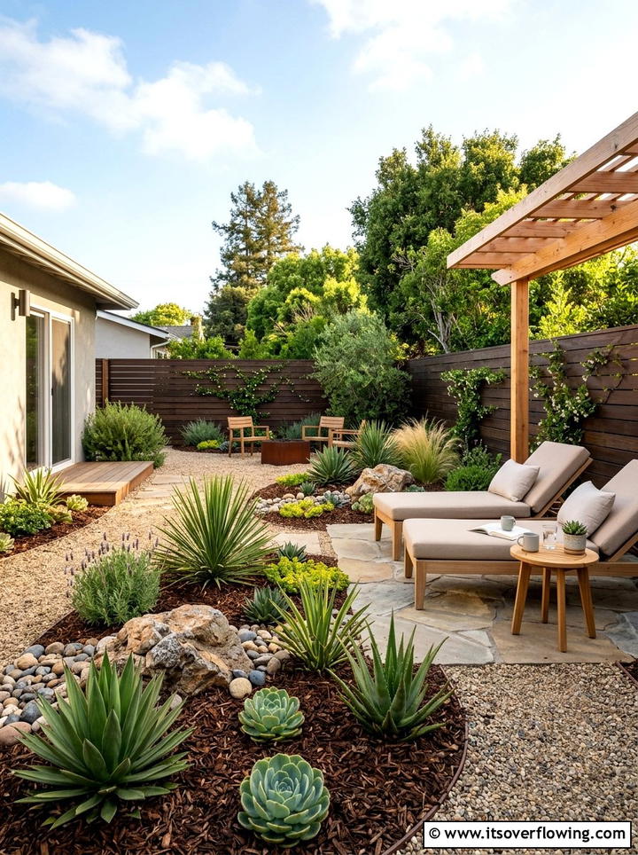 Low Maintenance Backyard - 25 backyard ideas with succulents
