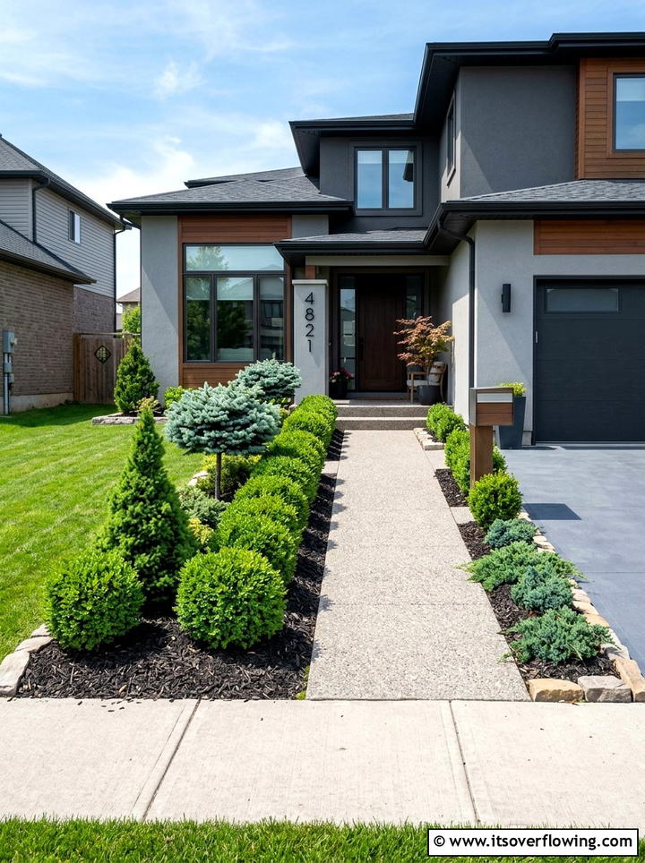 Low Maintenance Front Yard Curb Appeal - 25 garden design ideas with low water plants
