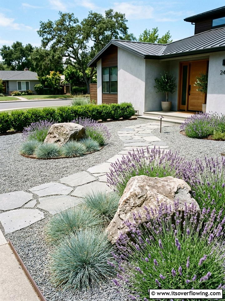 Low Maintenance Front Yard Gravel Garden - 25 small garden ideas for front yard