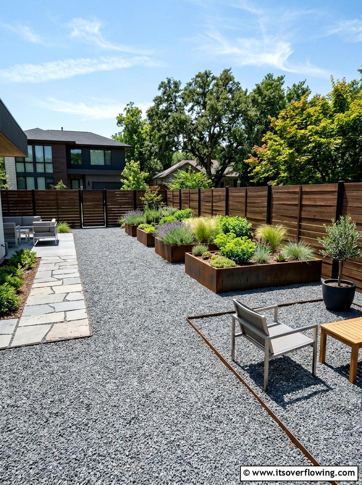 Low Maintenance Gravel Backyard - 25 backyard ideas with gravel