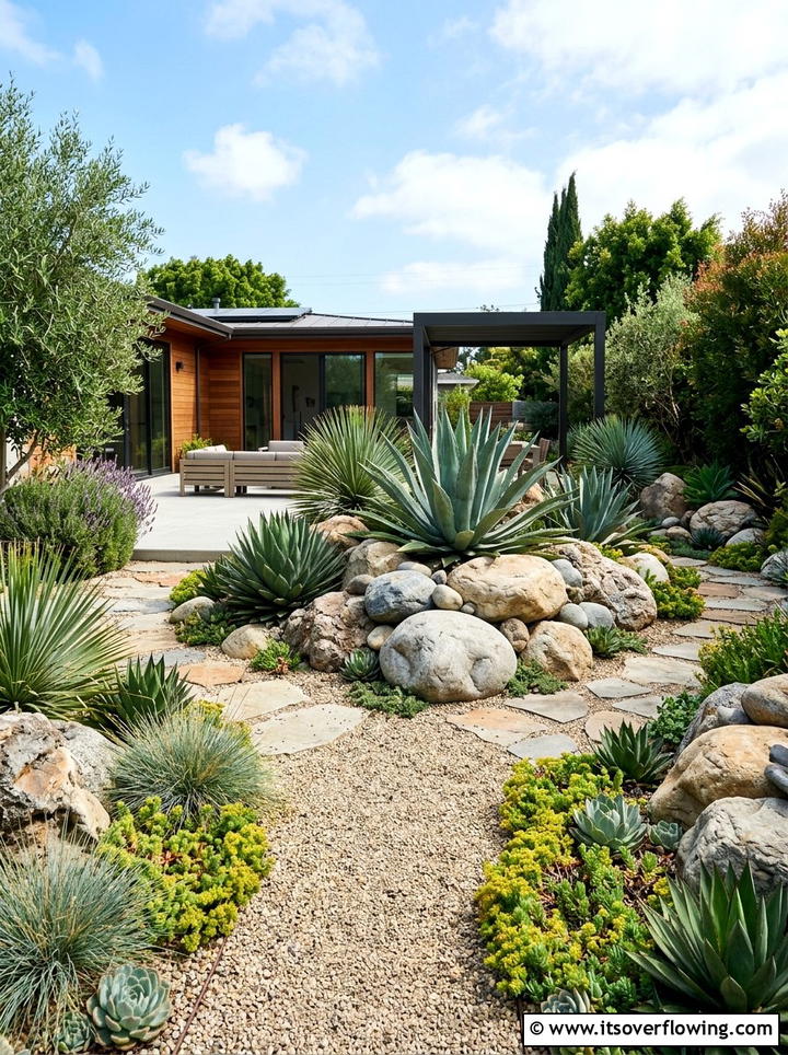 Low Maintenance Rock Garden - 25 creative garden ideas with high impact curb appeal