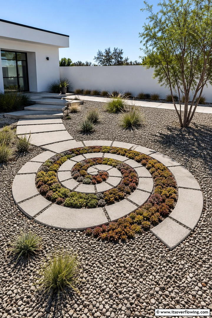 Low Maintenance Spiral - 30 Spiral Garden Design Ideas for Unique Outdoor Layouts
