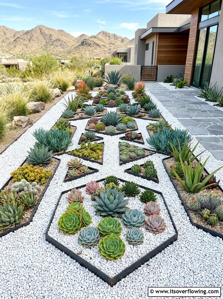 Low Maintenance Succulent Garden - 25 small garden ideas