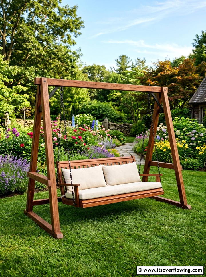 Low Profile Ground Swing - 25 backyard ideas with swings