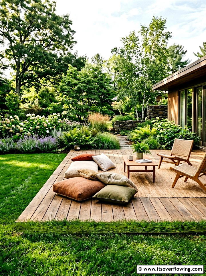 Low Profile Platform Deck - 25 backyard ideas with deck
