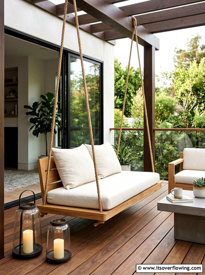 Low Profile Porch Swing - 25 front porch ideas with porch swing