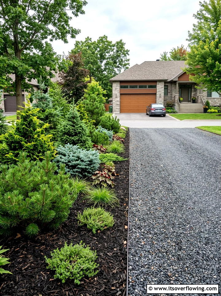 Low maintenance driveway greenery - 25 garden design ideas for driveways