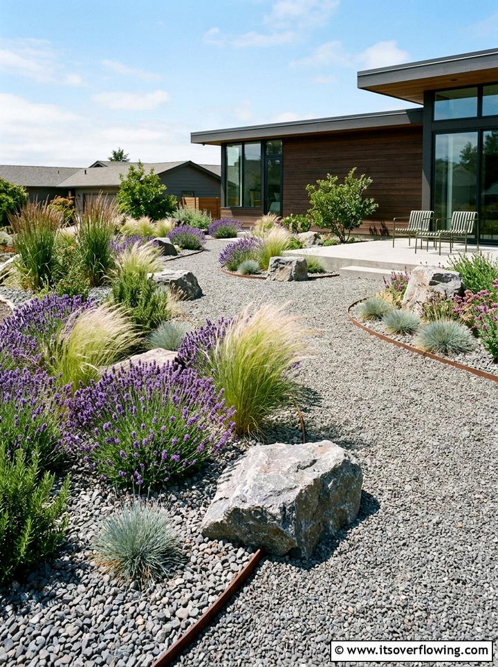 Low maintenance gravel garden - 25 garden ideas for backyards