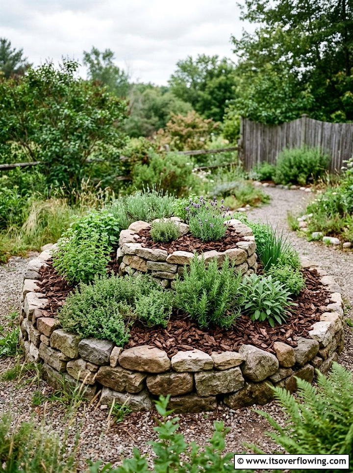 Low maintenance herb spiral - 25 garden ideas with herb spirals
